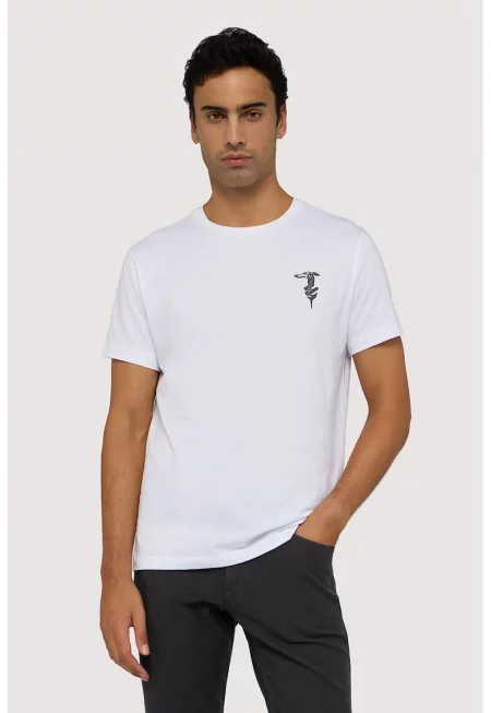 Тениска с лого - Мръснобял