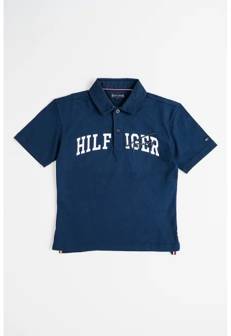 Тениска с яка - Тъмносин