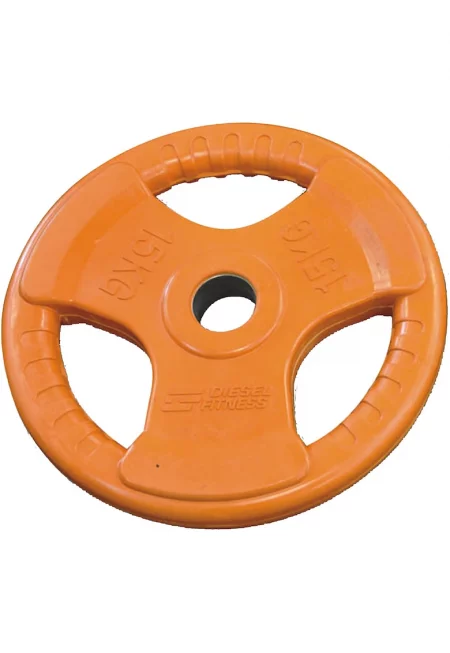 Тежест диск  Гумено покритие - 15 кг - Оранжев