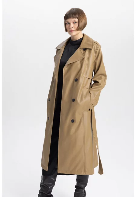 Тренч от еко кожа