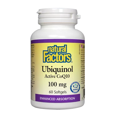 Убиквинол Активен Коензим Q10 - за здраво сърце - Ubiquinol Active CoQ10, 100 mg, 60 софтгел капсули