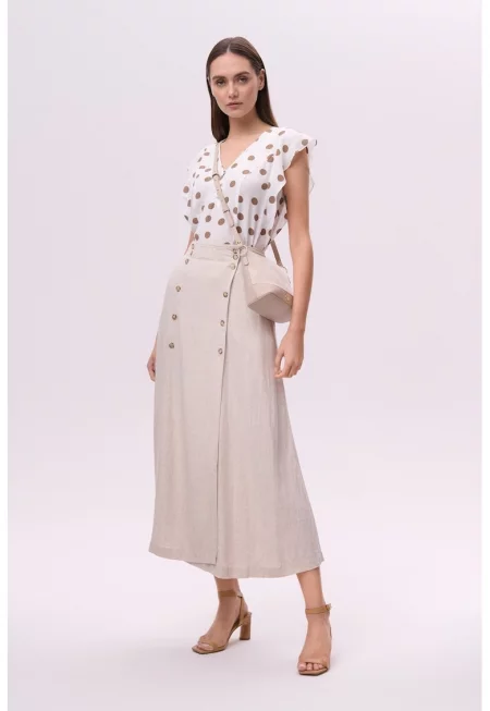 Застъпена пола с лен