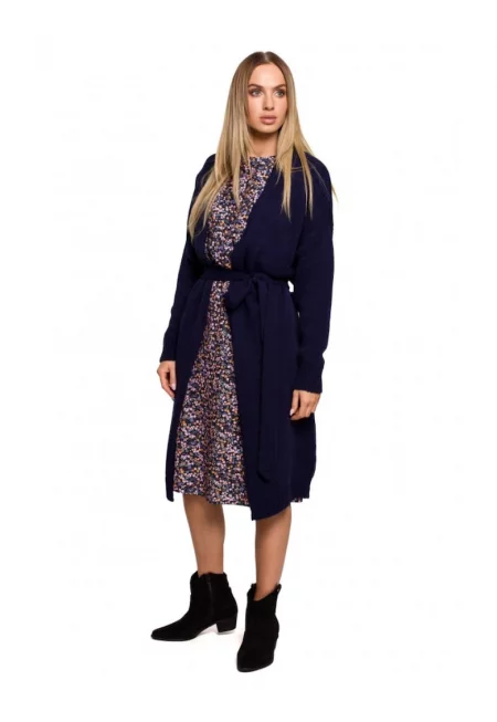 Жилетка с  джобове - акрил - полиамид - тъмносиньо - универсален размер