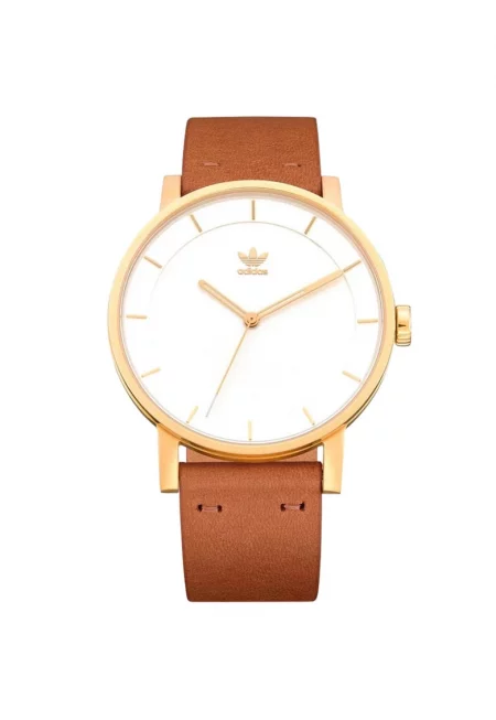 Аналогов часовник  Originals Z08-2548 - кварцов механизъм - стоманен корпус - кафява кожена каишка - водоустойчив 50 м