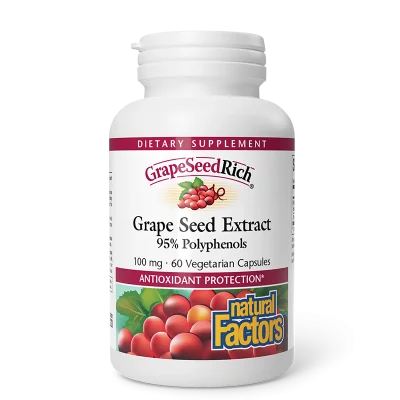 Антиоксидант - Гроздово семе GrapeSeedRich, 100 mg х 60 V капсули