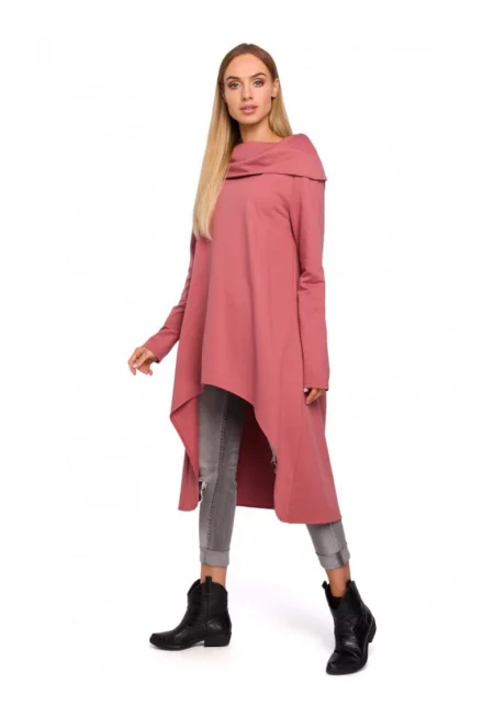 Асиметрична туника -  Памук - Розово
