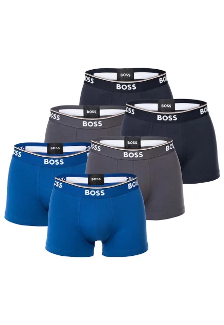 Боксерки с лого - 6 чифта - Син