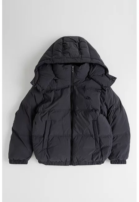 Бухнало яке с качулка - Tъмносив