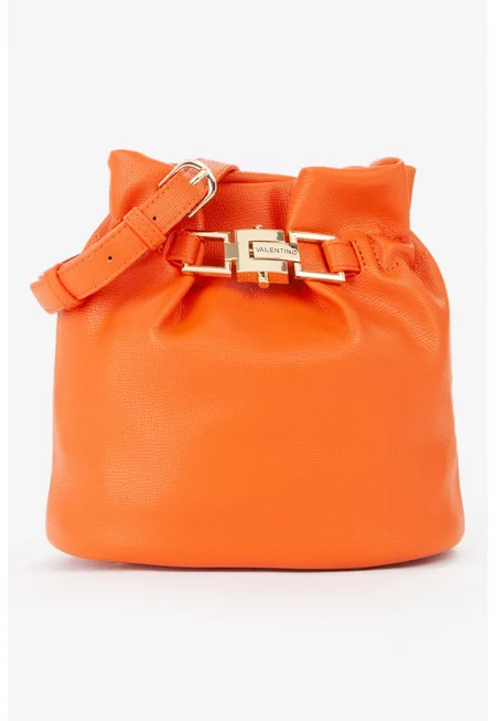 Чанта през рамо Fedora Re от еко кожа - Мандарина