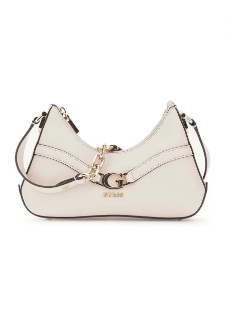 Чанта през рамо от еко кожа - Бял/Крем