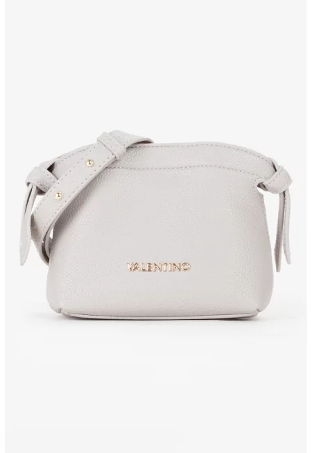 Чанта през рамо от еко кожа с метално лого