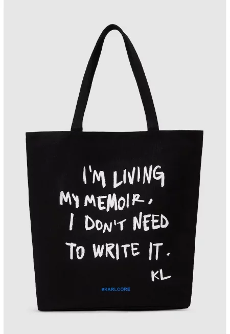 Чанта Tote от текстил с надпис