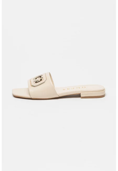 Чехли с лого - Златист/Крем