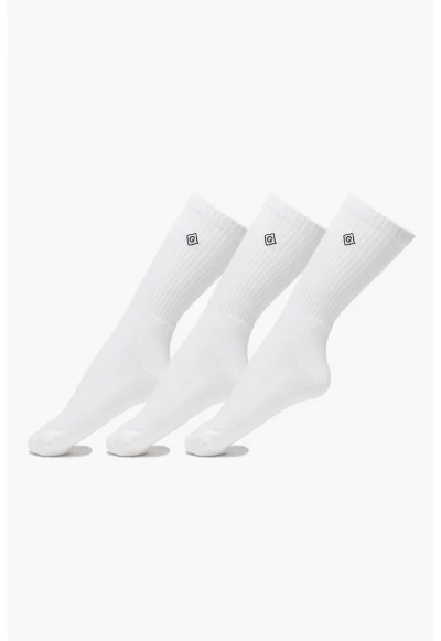 Дълги чорапи с лого - 3 чифта