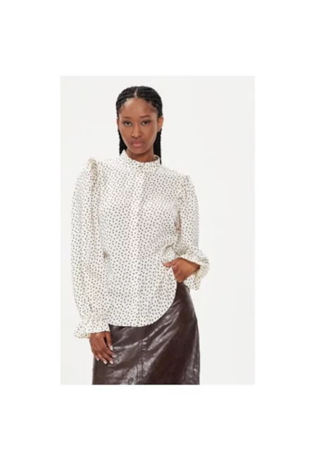 Дамска блуза -  303956752 - Рециклиран полиестер - Бежов - Бежов