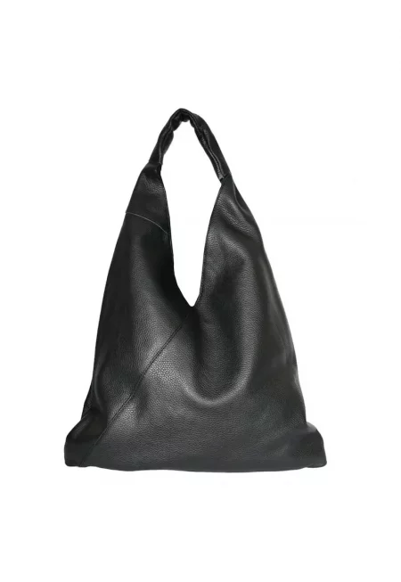 Дамска чанта от естествена кожа  Gioia - Черен - 58 x 45 x 12 cm