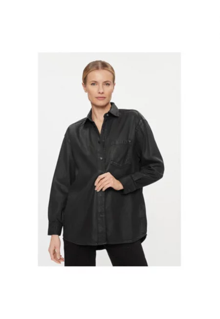 Дамска риза -  303438425 - Памук - Черен - Черен