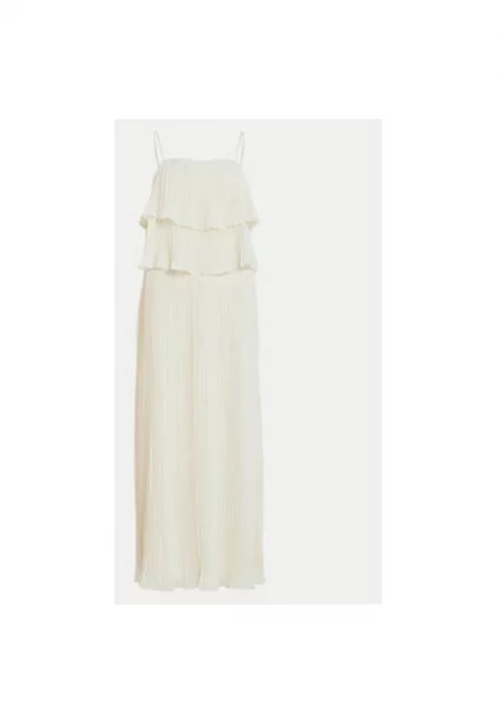 Дамска рокля -  304903267 - Рециклиран полиестер/Полиестер - Бежов - Бежов