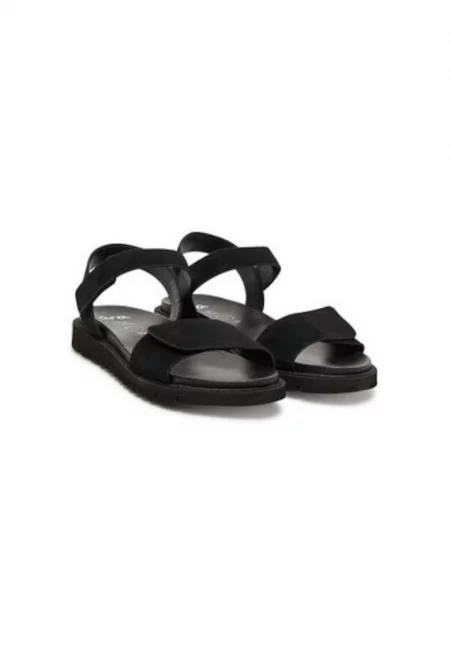 Дамски сандали - 12-28114-01 -  Естествена кожа - Черен