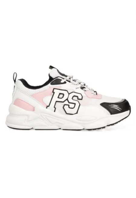 Дамски спортни обувки  Lo-Top Sneakers - полиестер - бял - Бял