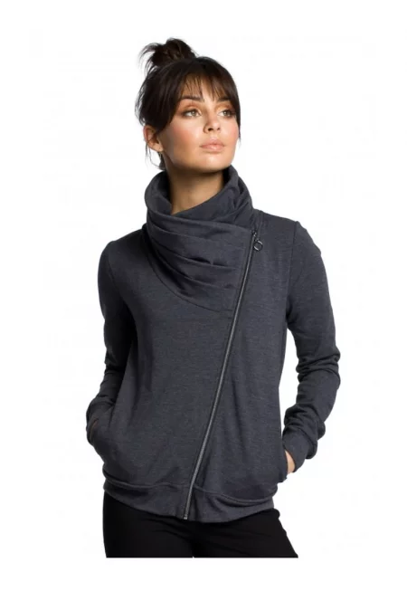 Дамски суичър - Памук/Еластан - Сив1