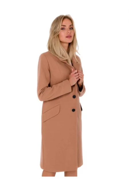Дамско палто Crombie - Made of Emotion - Maduna - камел - Кафяв
