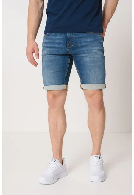 Дънкови бермуди - Син меланж