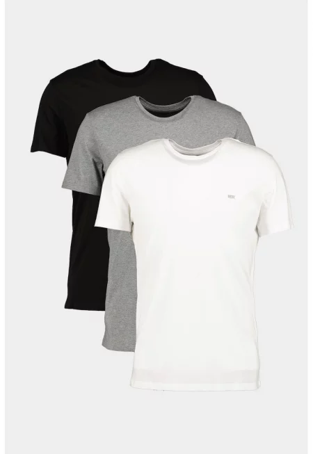 Домашна тениска Jake - 3 броя - Бял/Черен/Сив меланж