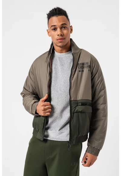 Двулицево яке бомбър с ръкави реглан