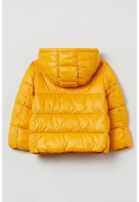 Едноцветно зимно яке с качулка