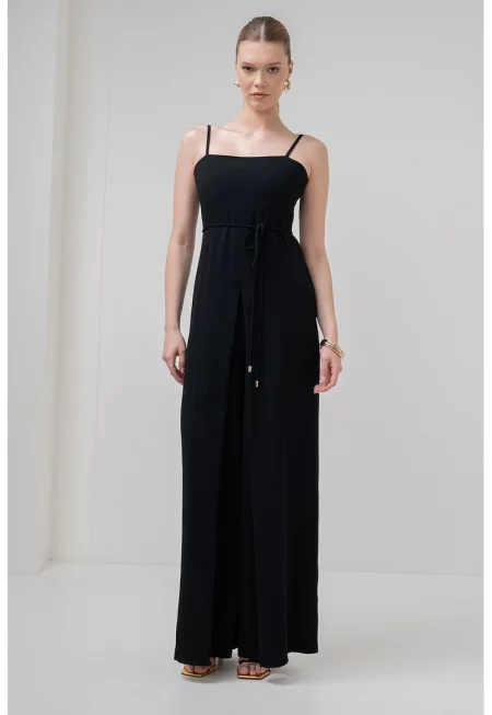 Гащеризон Ibleo с квадратно деколте - Черен