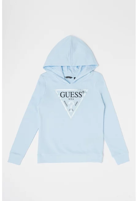 GUESS - Памучно худи с лого