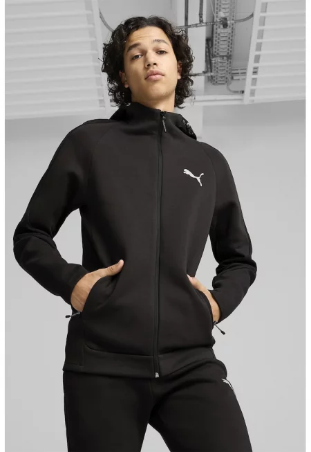 Худи Evostriped с цип и реглан ръкави