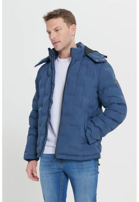 Капитонирано зимно яке с качулка - Лавандула