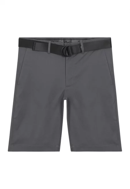 Къс панталон чино с органичен памук - Tъмносив