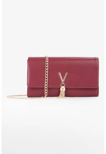 Клъч Divina с презрамка с верижка - Бордо