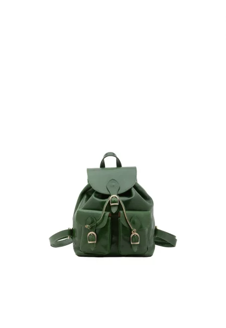 Кожена раница с регулируема презрамка