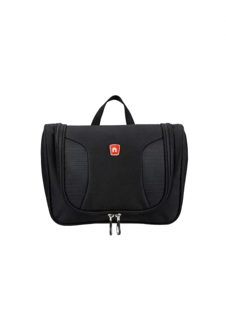Мъжка козметична чанта - Traveler - серия Smart Clean - 27 x 10 -5 x 20 см - черна