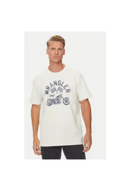 Мъжка тениска -  304281662 - Памук - Бяла - Бял