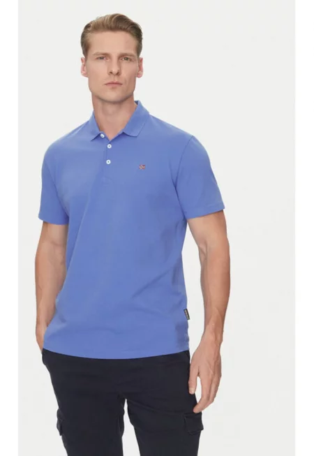 Мъжка тениска -  305102904 - Памук - Син - Син