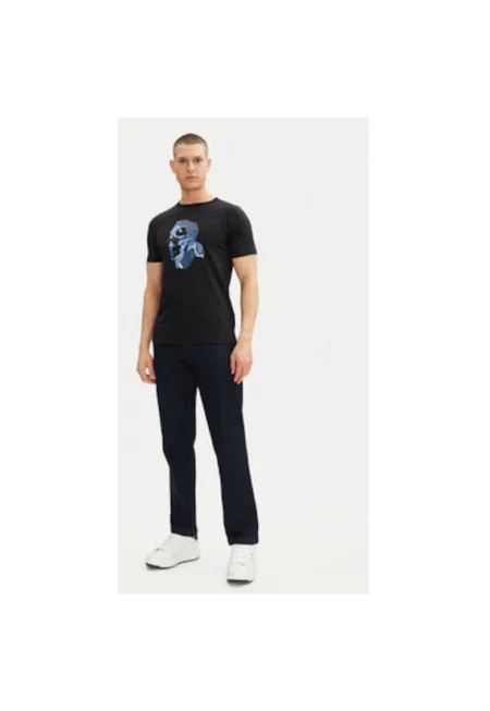 Мъжка тениска  755065 552241 - Органичен памук - Тъмносин - Тъмносин