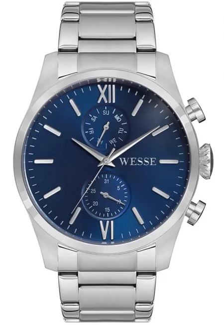 Мъжки часовник  WWG205305 - стоманена каишка - 46 мм - син/сребрист - водоустойчив на 5 ATM