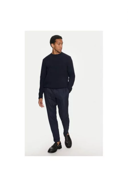 Мъжки пуловер -  304174216 - Вълна/Найлон - Син - Син