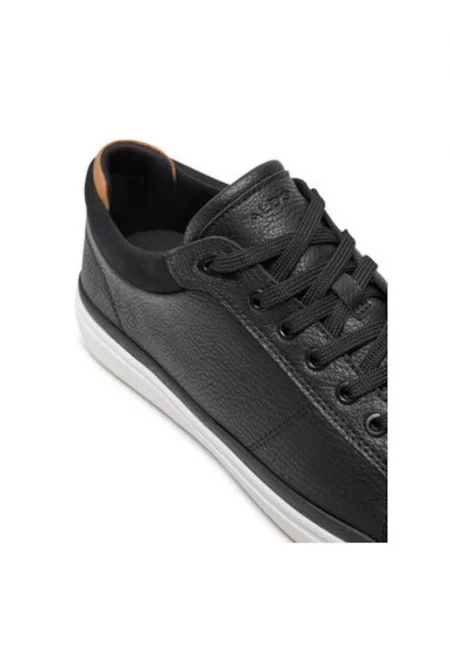 Мъжки спортни обувки - 13451156 -  Екокожа - Черен