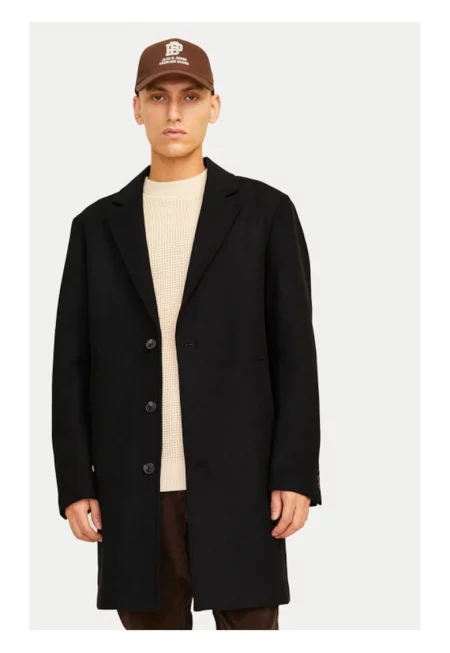 Мъжко палто -  Harris 12263845 - Черно - Полиестер/Вълна