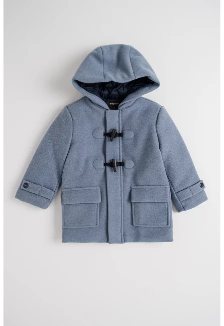 Палто с качулка и джобове