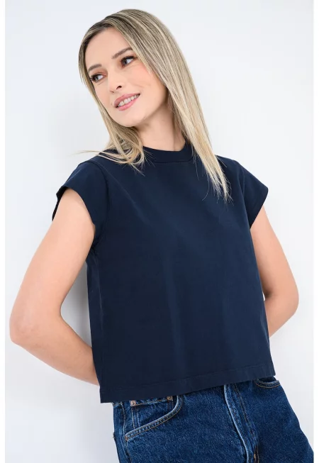 Памучна тениска Bryce - Ултрамарин синьо