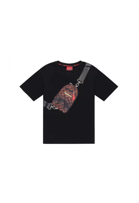 Памучна тениска Takeover The Throne - Тъмнокафяв/Черен