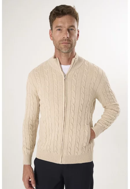 Памучна жилетка с цип