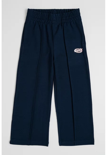 Панталон с широк крачол - Тъмносин